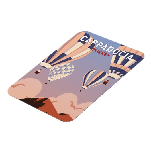 Kappadocia Türkei Retro Reisen Vintag Magnet (Linke Seite)