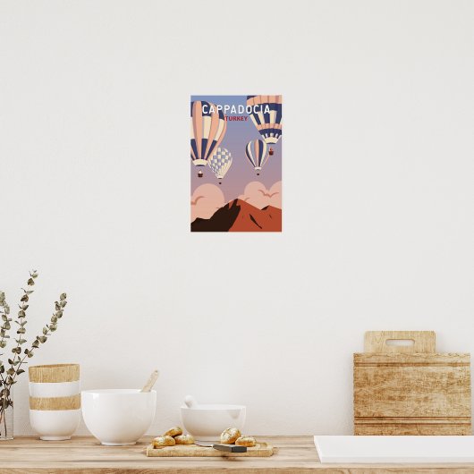 Kappadocia Türkei Retro Reisen Vintag Poster (Küche)