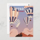 Kappadocia Türkei Retro Reisen Vintag Postkarte (Vorne/Hinten)