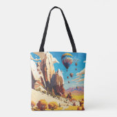 Kappadokie Türkei Vintage Kunstreise Tasche (Rückseite)