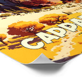 Kappadokie Türkei Vintage Reise Illustration Poster (Ecke)