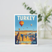 Kappadokien Heißluftballons Retro Postkarte (Stehend Vorderseite)