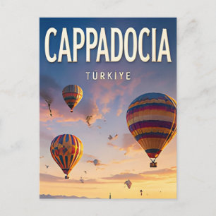 🎈 Kappadokien Türkei Heißluftballon-Tal-Ansichten Postkarte