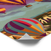 Kappadokien Türkei Vintag Berühmter Reiseort Poster (Ecke)