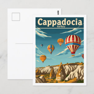 Kappadokien Türkei Vintage Berühmter Reiseort Postkarte