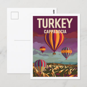 Kappadokien Türkei Vintage Berühmter Reiseort Postkarte