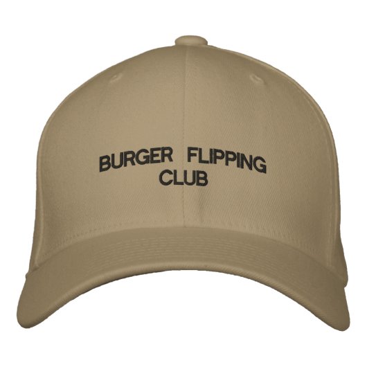 Kappe mit BURGER DREHEND CLUB auf der Vorderseite. (Vorderseite)