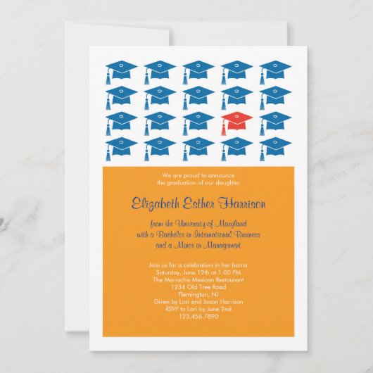 Kappen-Abschluss-Einladung Einladung (Vorderseite)