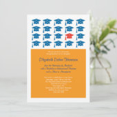 Kappen-Abschluss-Einladung Einladung (Stehend Vorderseite)