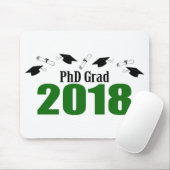 Kappen PhD-Absolvent-2018 und Diplome (Grün) Mousepad (Mit Mouse)