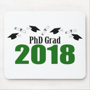 Kappen PhD-Absolvent-2018 und Diplome (Grün) Mousepad