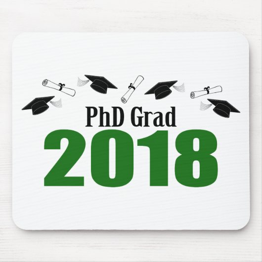 Kappen PhD-Absolvent-2018 und Diplome (Grün) Mousepad (Vorne)