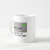 Kappen-Verschluss-Wut-lustiger Tassen-Spaß Kaffeetasse (Vorderseite Links)