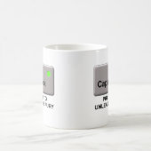 Kappen-Verschluss-Wut-lustiger Tassen-Spaß Kaffeetasse (Mittel)