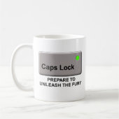Kappen-Verschluss-Wut-lustiger Tassen-Spaß Kaffeetasse (Links)