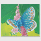 Kappmans-Blauer Schmetterling (Polyommatus-Heilkrä Geschenkpapier (Flach)