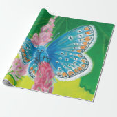 Kappmans-Blauer Schmetterling (Polyommatus-Heilkrä Geschenkpapier (Ungerollt)