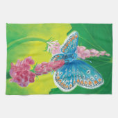 Kappmans-Blauer Schmetterling (Polyommatus-Heilkrä Geschirrtuch (Horizontal)