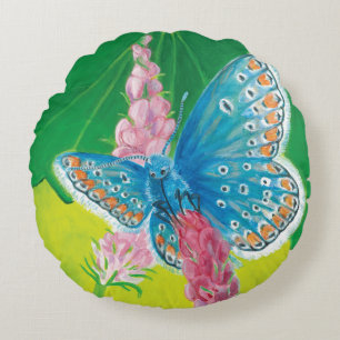 Kappmans-Blauer Schmetterling (Polyommatus-Heilkrä Rundes Kissen