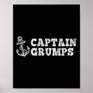 Kapps Grumps Segelboot Vintage Boot Anker Poster