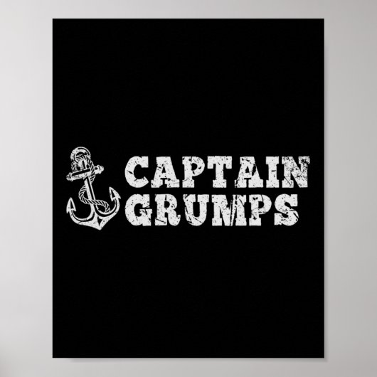 Kapps Grumps Segelboot Vintage Boot Anker Poster (Vorne)