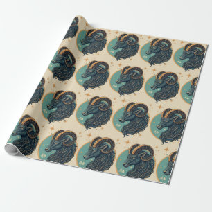 Kapricorn Sternzeichen Horoskop Wrapping Paper Geschenkpapier
