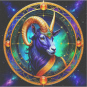 Kapricorn Zodiac Stickers, Celestial Zodiac Aufkleber (Vorderseite)