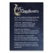 Kaprikornkarte Tischnummer (Rückseite)