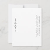 Kapsel für Hochzeitzeit Maßgeschneidertes Stationä Mitteilungskarte (Rückseite)