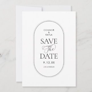 Kapsel Kontur Minimalistisch Elegant Save the Date Einladung