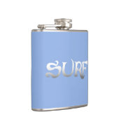 Kapselflasche mit Surf-Blau Flachmann (Rechts)