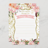 Kapselkarte zum ersten Geburtstag Begleitkarte (Vorne/Hinten)