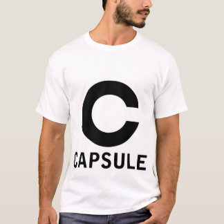 Kapsellogot-stück (nur schwarze Grafik, weißes T-Shirt