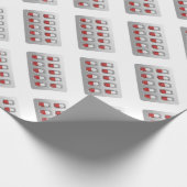 Kapseln im Blasensatz Geschenkpapier (Ecke)