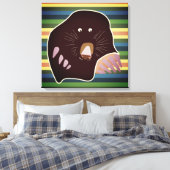 Kapseln und Streifen überzogene Canvas Leinwanddruck (Insitu (Schlafzimmer))