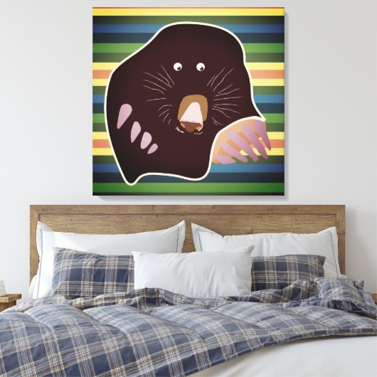 Kapseln und Streifen überzogene Canvas Leinwanddruck (Insitu (Schlafzimmer))