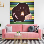 Kapseln und Streifen überzogene Canvas Leinwanddruck (Insitu (Wohnzimmer))