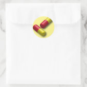 Kapseltabletten Runder Aufkleber (Tasche)