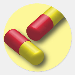 Kapseltabletten Runder Aufkleber