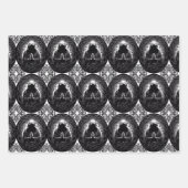 Kapselung in Schwarz und Weiß Geschenkpapier Set (Vorderseite 3)