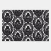 Kapselung in Schwarz und Weiß Geschenkpapier Set (Vorderseite 2)