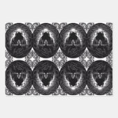 Kapselung in Schwarz und Weiß Geschenkpapier Set (Vorderseite)