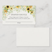 Kapselverschlusskarte für Sonnenblumen Begleitkarte (Vorne/Hinten)