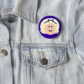 Kapskids Blonde Girl Face Button Abzeichen (Beispiel)
