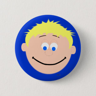 Kapskids Boy Blonde Mit Augen Face Button Abzeiche