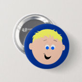 Kapskids gegenüber Boy Blonde Haar Button Abzeiche (Vorne & Hinten)