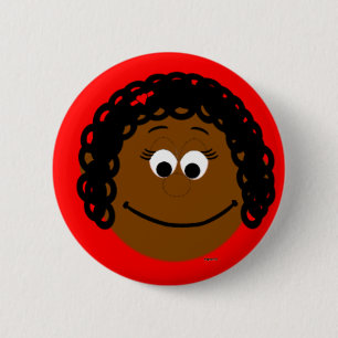 Kapskids Girls Face Button Abzeichen
