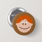 Kapskids Redhead Boys Face Button Abzeichen (Vorne & Hinten)