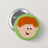 Kapskids sieht sich dem Young Red Hairs Boy Button (Vorne & Hinten)