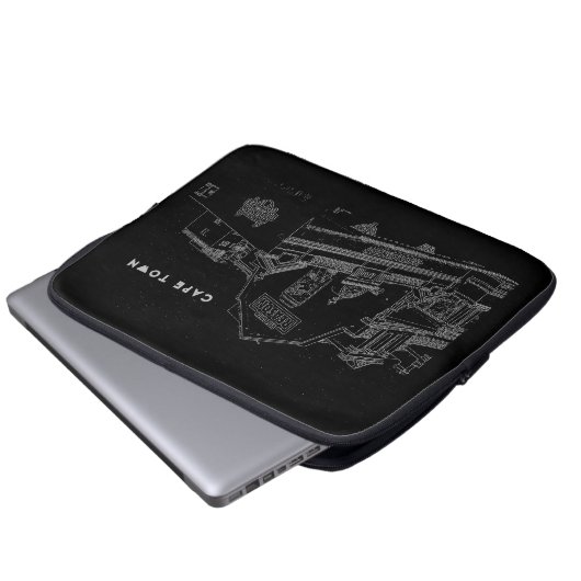 Kapstadt Architektur Bäckerei Gebäude Sketch Laptopschutzhülle (Vorne Knopf)